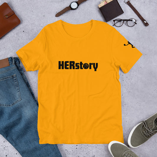 HERstory gold t-shirt